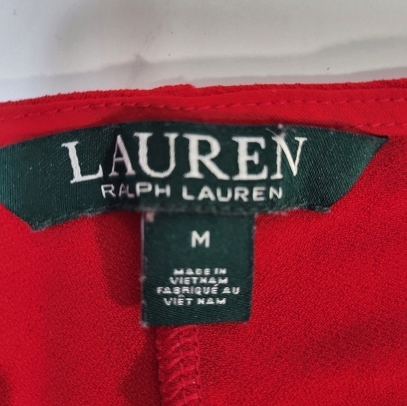 Lauren Ralph Lauren Red Long Sleeve Blouse - Picture 10 of 10